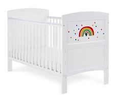 Obaby White Grace Inspire Cot Bed with Obaby mattress included