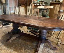 Solid wood dining table