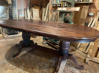 Solid wood dining table