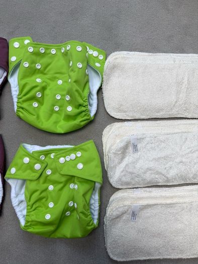 LittleLamb One Size Pocket Nappies 6 with 12 Bamboo Boosters