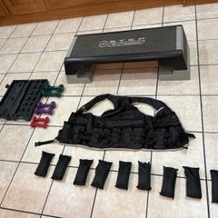 Weighted Gym Vest, Reebok Step, Boxed Dumbbells!!