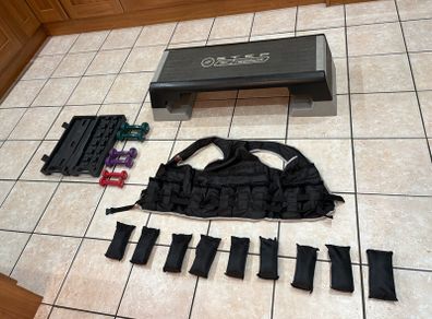 Weighted Gym Vest, Reebok Step, Boxed Dumbbells!!