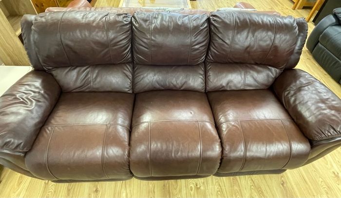Brown Leather Recliner Sofa