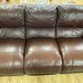 Brown Leather Recliner Sofa Image 2
