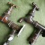 Vintage Brass Water Taps Image 2