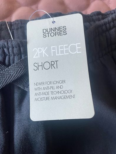 Navy Fleece Shorts 2PK Age 9-10