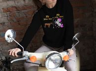 main image for ad Me before coffee and me after coffee horse unicorn sweatshirt jumper