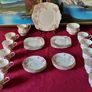 Vintage 33 Piece Royal Albert Crown China Floral Spray Tea Set For 10 Person Setting Made In England Image 3