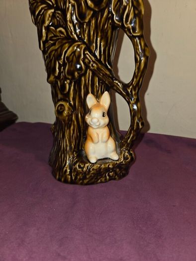 1960's Sylvac Rabbit in Oak Tree Jug/Vase