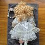 Vintage Irish Porcelain Doll with Flower Wreath and Pinwheel Vintage Image 8