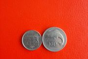 1993 Irish 5p and 10p
