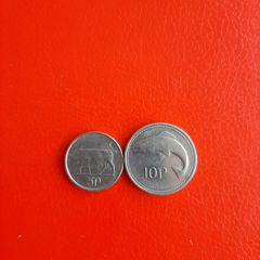 1993 Irish 5p and 10p