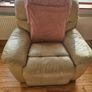 Cream leather 3+2+1 reclining suite Image 3