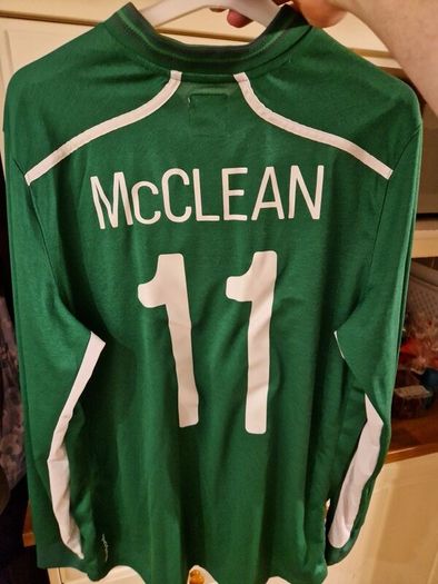 Signed James McClean match issued Ireland shirt vs england 2013