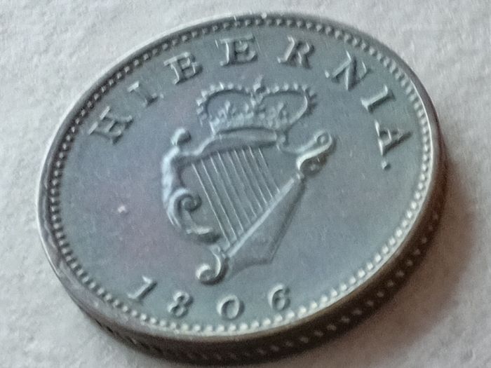 1806 George III Irish Hibernia Farthing