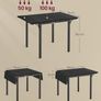 Foldable dining table drop leaf black Image 5