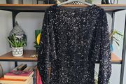 Mango black sequin dress. Size M