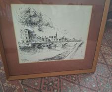 Framed Pencil Sketch of Capel St Bridge