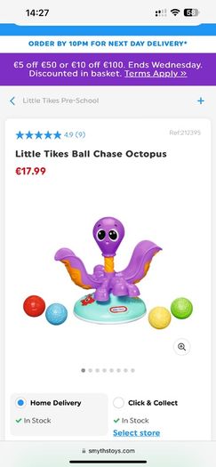 Toddler Toy Little tikes Octopus