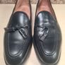 Mens Herring Fletcher Tasselled Rubber Sole Shoes Black Leather Slip On Size Uk 10.5 Eu 44.5 Image 3