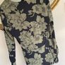 Oasis Floral Blouse Top Knot Detail Black Green Flower Pattern Top Size S Small Image 4