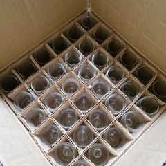 Box of brand new 1950s sherry glass, 36 in total.