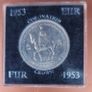 England  1953 Queens Coronation 5 Shilling Crown Coin Condition Image 6