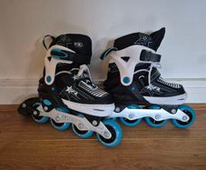 SFR Pulsar Blue Inline Skates. Adjustable in size from size 12c to size 2