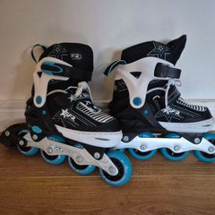 SFR Pulsar Blue Inline Skates. Adjustable in size from size 12c to size 2