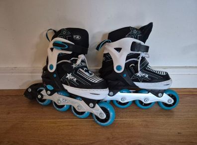 SFR Pulsar Blue Inline Skates. Adjustable in size from size 12c to size 2