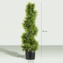 Artificial Cypress 90 cm Spiral Topiary, Plastic Potted Artificial Plant, Modern Decoration Image 2