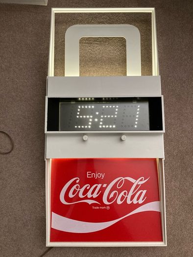 Coca Cola year 1977 Everbrite Clock NOS Rare