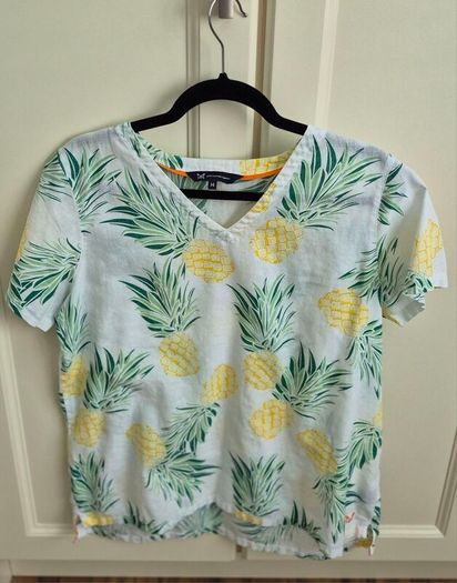 Linen top by Crew Clothing, 14