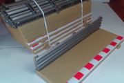 Scalextric C8223 8x New Half Straight Borders with Barriers.