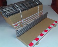 Scalextric C8223 8x New Half Straight Borders with Barriers.