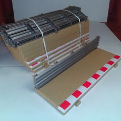 Scalextric C8223 8x New Half Straight Borders with Barriers.