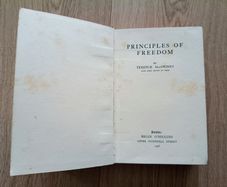 Principles of Freedom Terence MacSwiney late Lord Mayor of Cork Ireland 1936 edition hardback in good used condition with all pages intact FREE STANDARD POSTAGE INCLUDED