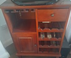 TV unit with wine rack