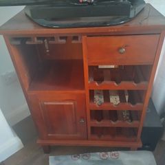 TV unit with wine rack