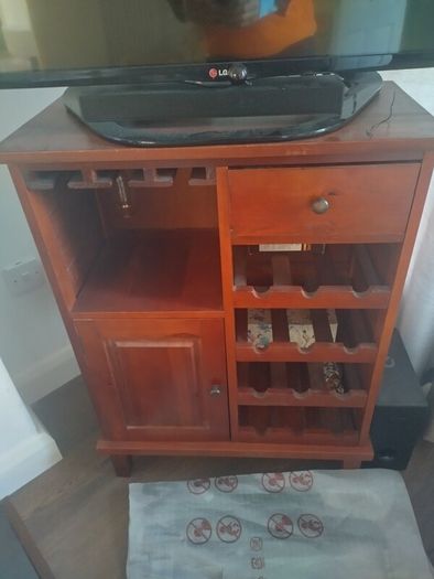 TV unit with wine rack