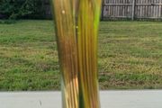 Fenton  Iridescent Green Glass  Vase