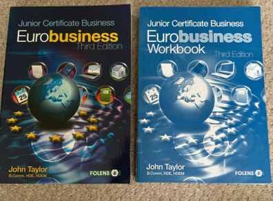 Junior Certificate Euro Business third edition text book & workbook