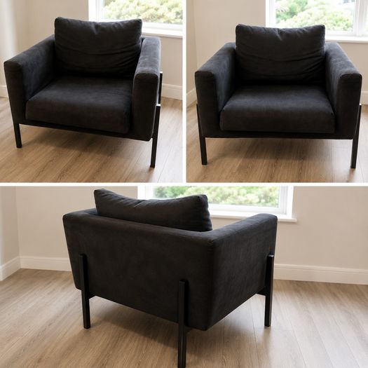 IKEA Armchair / Lounge Chair - Very Dark Navy/Black - Excellent Condition