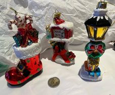 8 glass Christmas Tree decorations