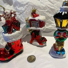 8 glass Christmas Tree decorations