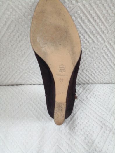 Venise Collection Brown Suede Shoes all leather size 39