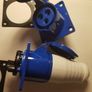 1 x.  16amp 16a blue site caravan connector socket plug male. And 2 x  female socket, suitable for  2.5 square cable Image 4