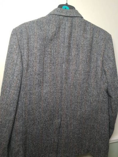 vintage mens Harris Tweed wool coat blazer jacket Size 44 short 100% scottish wool handwoven