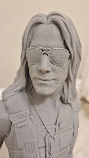 3D Printed Statue Bust (Unpainted) - Johnny Silverhand
