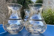 Set of 3 vintage glass light shades